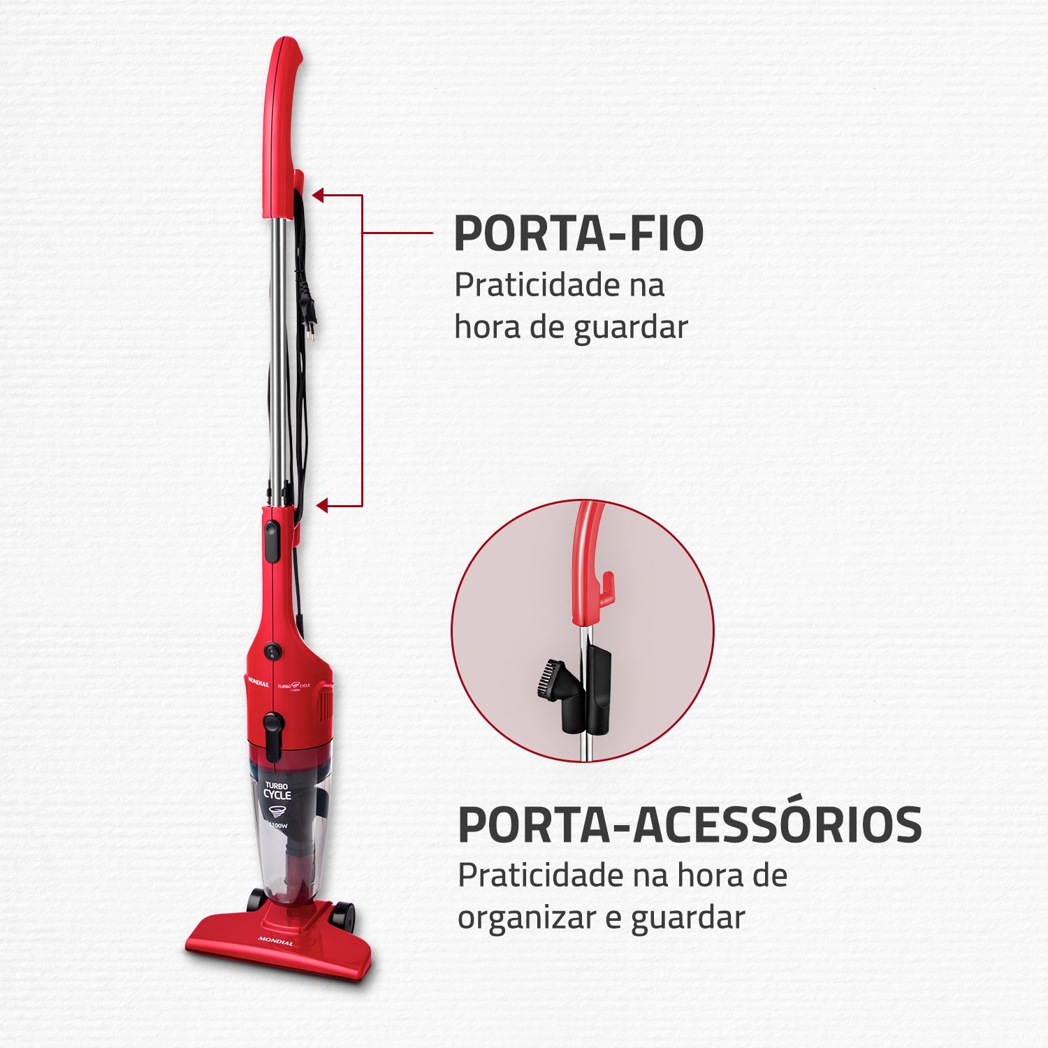 Aspirador De Pó Mondial Pórtatil Vertical AP-36 Turbo Cycle 1100w Aspirador De Pó Mondial Pórtatil Vertical AP-36 Turbo Cycle 1100w